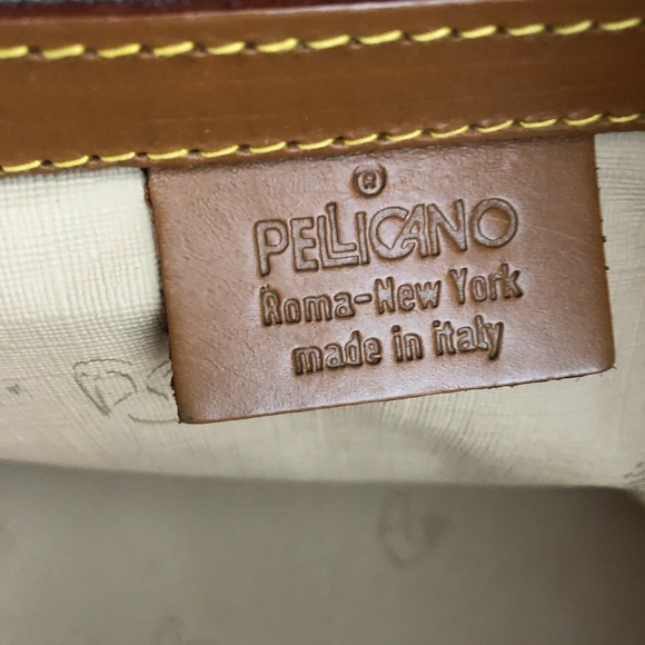 VINTAGE Pelicano leather bag, paisley design - Picture 3 of 9